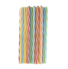 Plastic straw ORION 50pcs mix colors for repeated use
