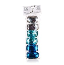 Set of ribbons HOME DECOR Rainbow silver-blue