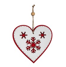 Dekorace vánoční HOME DECOR Srdce bílé