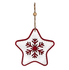 Dekorace vánoční HOME DECOR Hvězda bílá