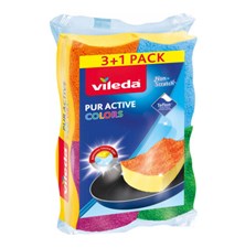 Sponge VILEDA Pur Active Colors 3+1pc 169492