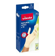 Gloves VILEDA Natural Latex M/L 10 pcs 170982