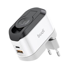 Adaptér USB BUDI 050619 s bezdrôtovým nabíjaním