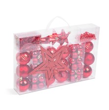 Set of decorations FAMILY 58774B red 66pcs
