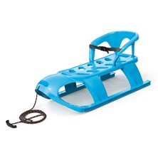 Children's sled BEZZY SEAT with backrest light blue