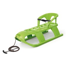 Children's sled BEZZY SEAT with green backrest