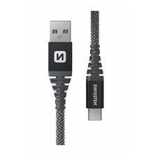 Kábel SWISSTEN 71541010 Kevlar USB/USB-C 1,5m Antracit