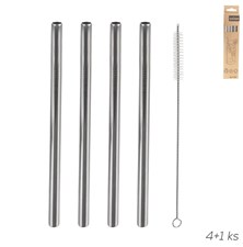 Straw stainless steel ORION Smoothie 4pcs