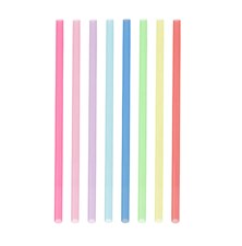 Plastic straw ORION 50pcs mixed colors for repeated use