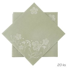 Paper napkin ORION Greenish 20 pcs 33x33cm Green