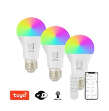 Smart LED žiarovka E27 11W RGB+CCT IMMAX NEO 07733CDO WiFi Tuya sada 3ks