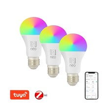 Smart LED bulb E27 11W RGB+CCT IMMAX NEO 07743C ZigBee Tuya set of 3
