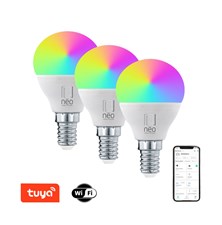 Smart LED žiarovka E14 6W RGB + CCT IMMAX NEO Lite 07745C WiFi Tuya sada 3ks
