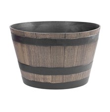 Flowerpot Woodeff Barrel 52cm Gray