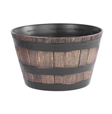 Flowerpot Woodeff Barrel 39x23cm Gold Wood