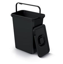 Kôš odpadkový SYSTEMA BASIC FLAP čierny s vekom 10l
