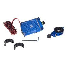 Držiak telefónu na bicykel/motocykel STU r12usb modrý s USB nabíjačkou