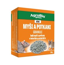 Granule proti myším a potkanům AGROBIO Atak 150g