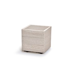 Kvetináč MADERA SQUARE ECO WOOD biely 28,8cm