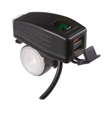 Nabíjačka USB STU 34707 s voltmetrom na motocykel