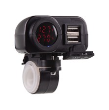 Nabíjačka USB STU 34708 s voltmetrom na motocykel