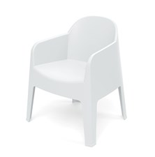 Stolička záhradná MILANE 680x600x805mm - biela
