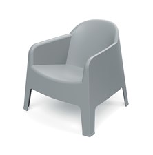 Kreslo záhradné MILANE 745x730x735mm - šedá