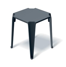 Stôl odkladací LOTTIE 396x396x465mm - uhoľná
