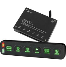 Ovládací panel se spínači pro 6 spotřebičů do karavanu L296A