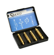 Set of extractors GEKO G38590 for bent screws 4pcs