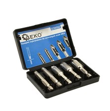 Set of extractors GEKO G38592 for bent screws 5pcs