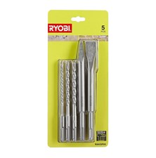 Set of drills and chisels for masonry SDS+ RYOBI RAKSP0 5ks