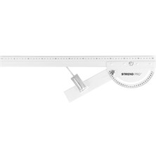 Aluminum ruler with protractor STREND 2161396 55cm