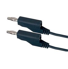 Connecting cable 0.35mm2 / 2m with bananas black HADEX N534