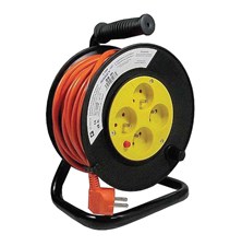 Extension cable on drum -  4 sockets 30m HADEX L191