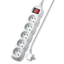 Extension lead 5 sockets 3m GETI GEC53S with switch