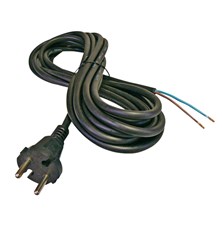 Power cord rubber 2x1,0mm2 3m black  GETI