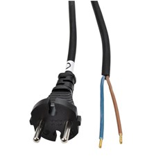 Flexo rubber cord 2x1,5mm2 10m black SOLIGHT PF60