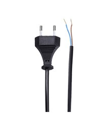 Flexo rubber cord 2x0.75mm2 2m black SOLIGHT PF15