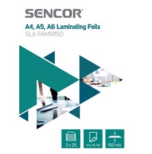 Fólie laminovací SENCOR SLA FAMM150 sada A4, A5, A6 150mic 75ks