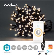 Smart LED vianočný reťaz NEDIS WIFILX01W100 10m WiFi Tuya