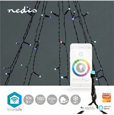 Smart LED vianočný reťaz NEDIS WIFILXT01C180 10x2m WiFi Tuya