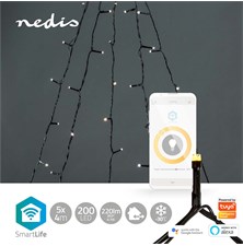 Smart LED Christmas chain NEDIS WIFILXT11W200 5x4m WiFi Tuya