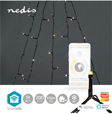 Smart LED Christmas chain NEDIS WIFILXT12W200 5x4m WiFi Tuya
