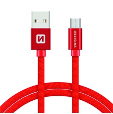 Kábel SWISSTEN 71522206 USB/Micro USB 1,2m Red