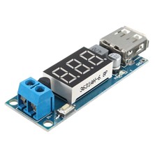 Napájací modul, step-down menič 4,5-40V na 5V/2A, USB+voltmeter