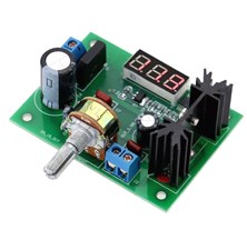 Power supply module, stabilized power supply with LM317 and voltmeter