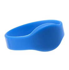 RFID access chip 13.56MHz, silicone bracelet, blue