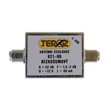 Antenna amplifier TEROZ 408X, UHF, G22dB, F1.5dB, U99dBµV, F-F