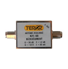 Antenna amplifier TEROZ 453X, UHF, G30dB, F1,2dB, U100dBµV, F-F
